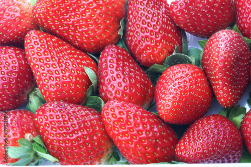Strawbwrry on white background - close-up