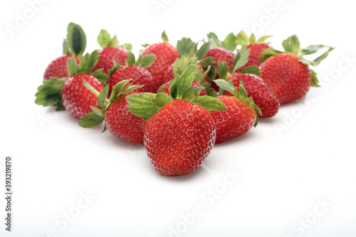 Strawbwrry on white background - close-up