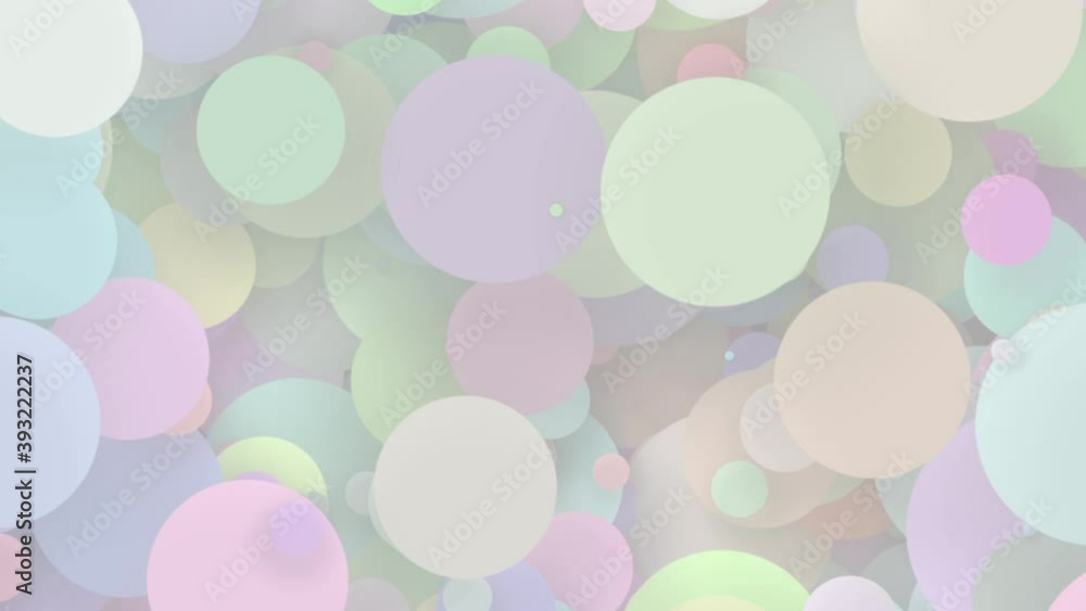 Abstract background, beautiful multi-colored circles in flat style. Particles increase and decrease Abstract background, beautiful multi-colored circles in flat style. Particles increase and decrease