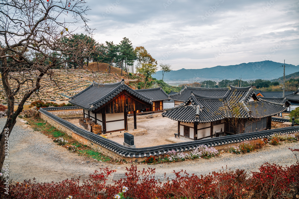 Seoak-dong old village at autumn in Gyeongju, Korea