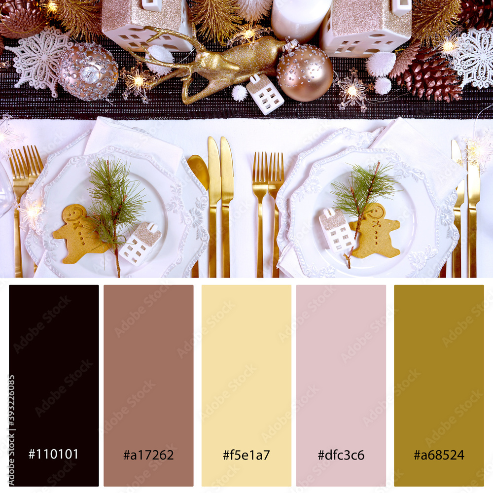 Black and Gold Christmas Decor Trend Designer Pack Color Palette ...