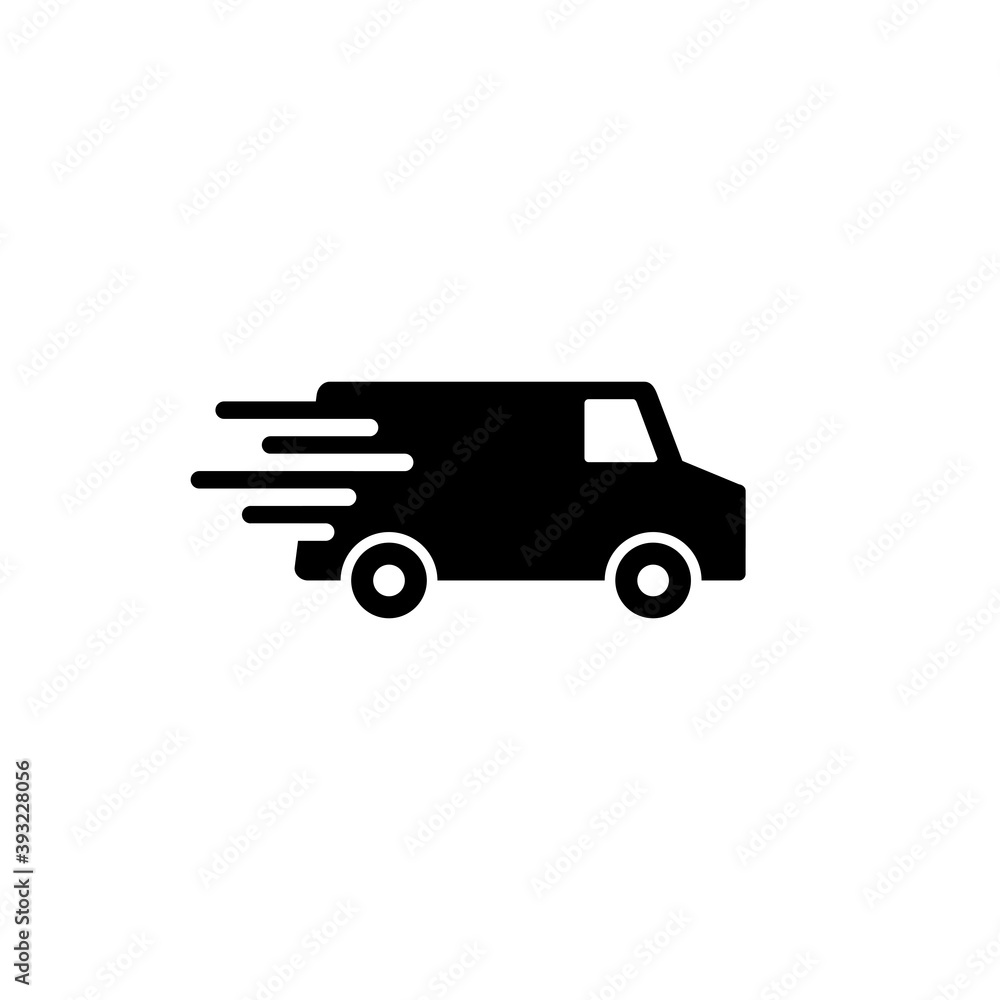 Fast shipping delivery truck icon vector. Delivery truck icon. fast delivery icon