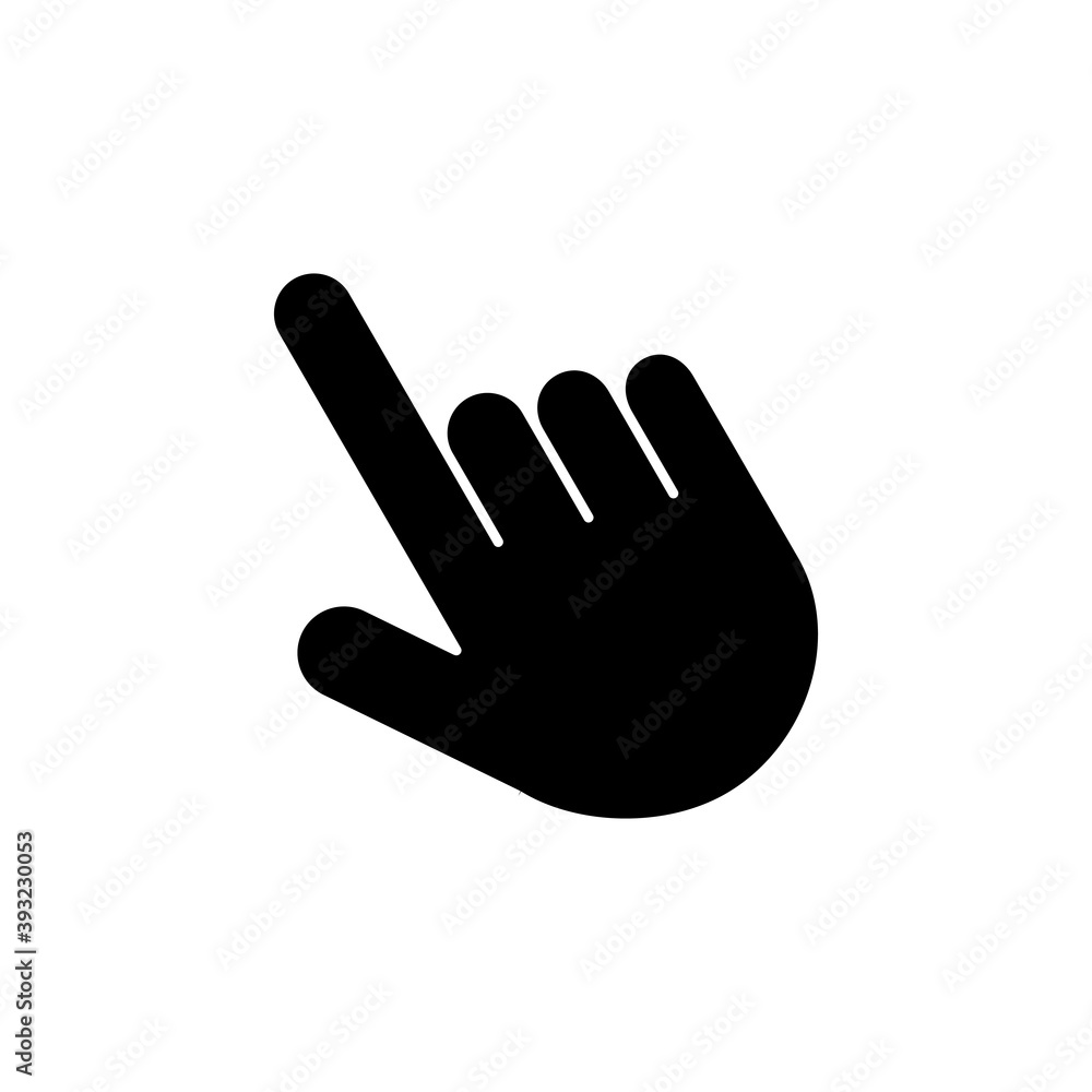 Hand click icon vector. pointer icon vector. hand cursor icon vector Hand click icon vector. pointer icon vector. hand cursor icon vector