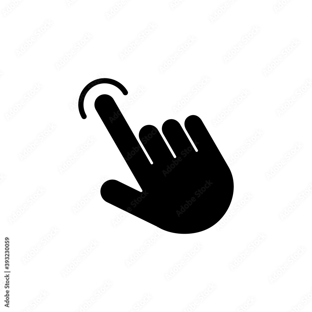 Hand click icon vector. pointer icon vector. hand cursor icon vector Hand click icon vector. pointer icon vector. hand cursor icon vector
