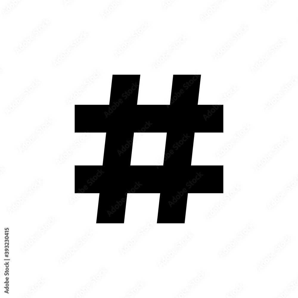 Obraz premium Hashtag icon vector. hashtag symbol