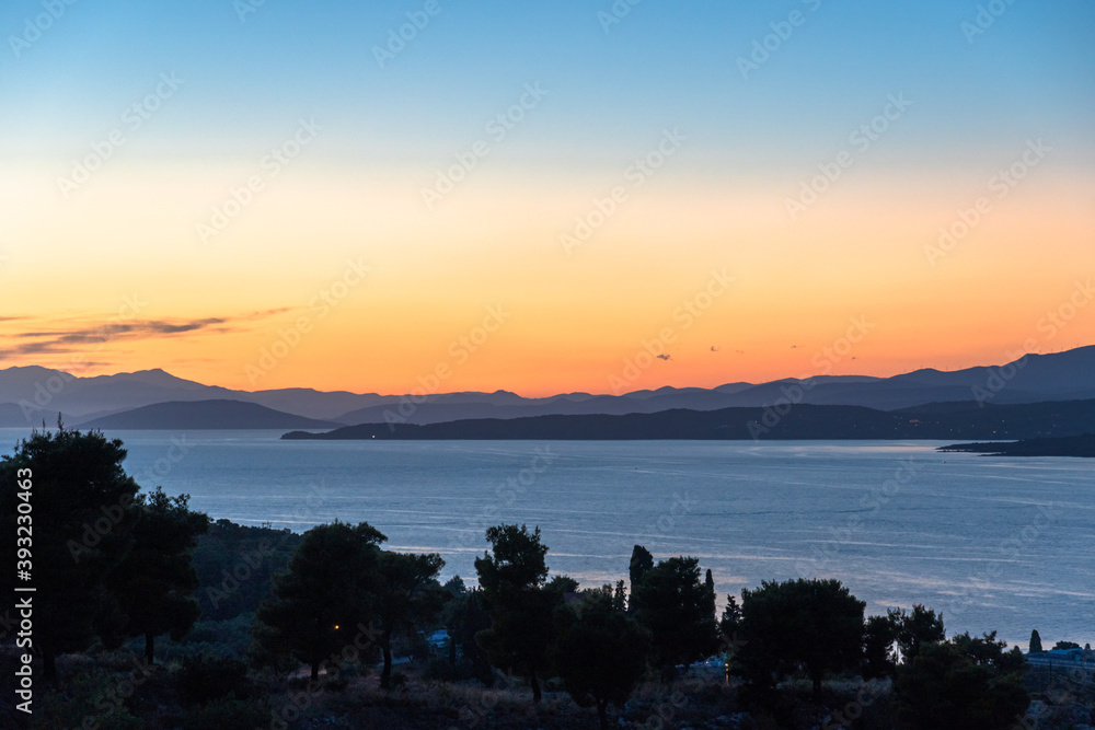 sunset in the mountains