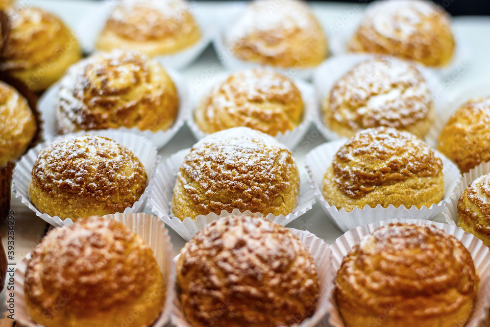 Close Up delicious Scones on paper Close Up delicious Scones on paper