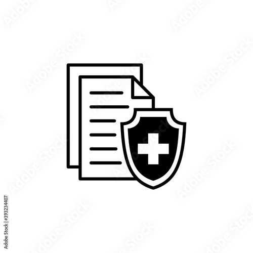 Medical insurance icon vector. health insurance icon