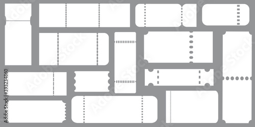 Tear-off blank tickets for paper design. Coupon ticket card. Banner promotion. Design promotion. Stock image. EPS 10.