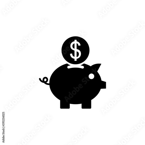 Piggy bank icon vector. piggy money icon