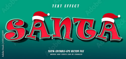 santa text effect