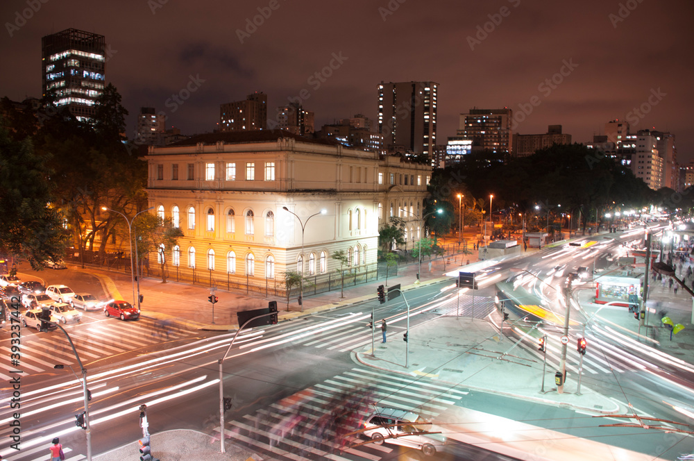 Obraz premium Biblioteca, Praca da Republica, Sao Paulo, Brazil.