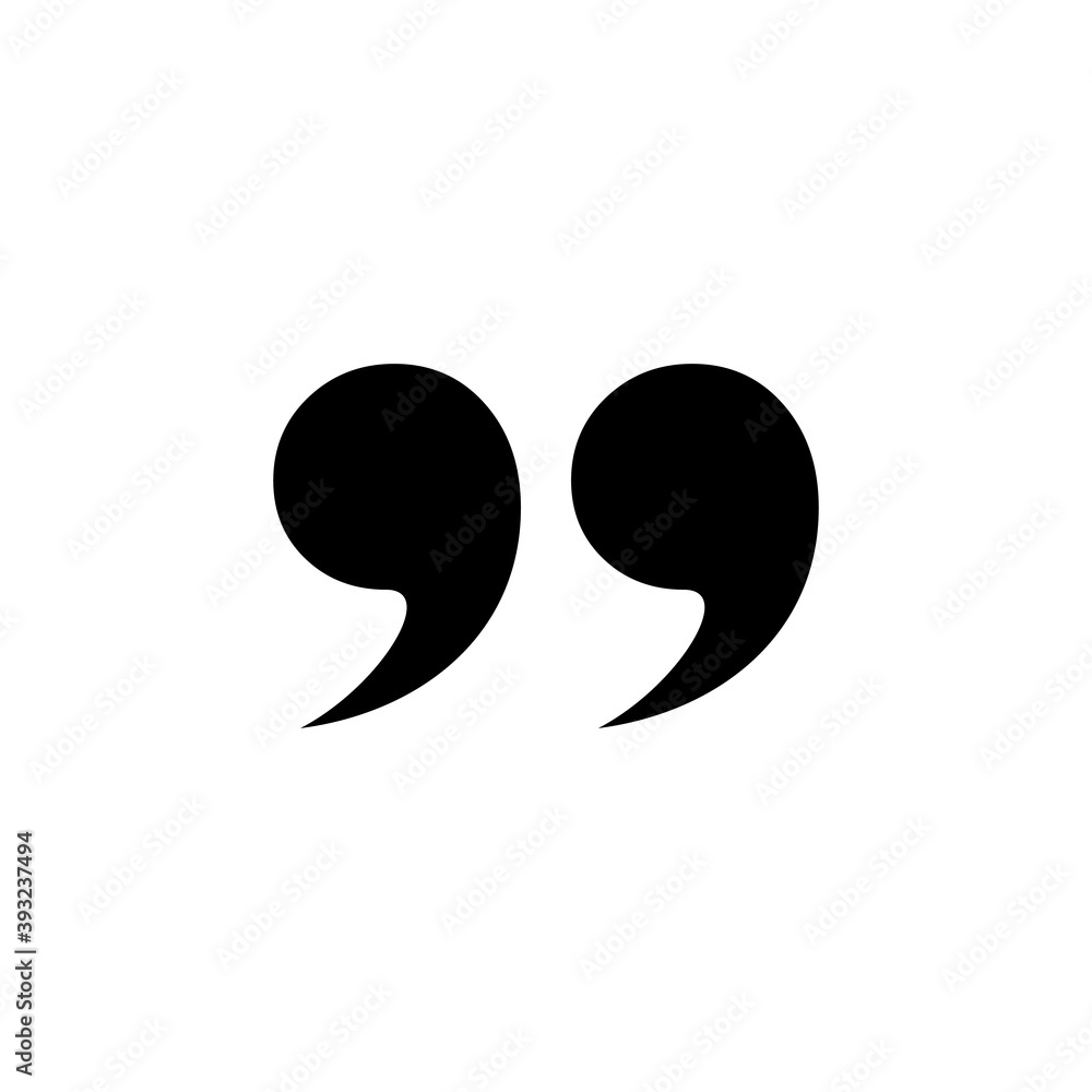 Quote icon vector. Quotation mark symbol Quote icon vector. Quotation mark symbol