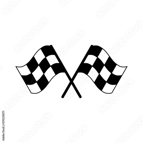 Racing flag icon vector. race flag icon.Checkered racing flag icon