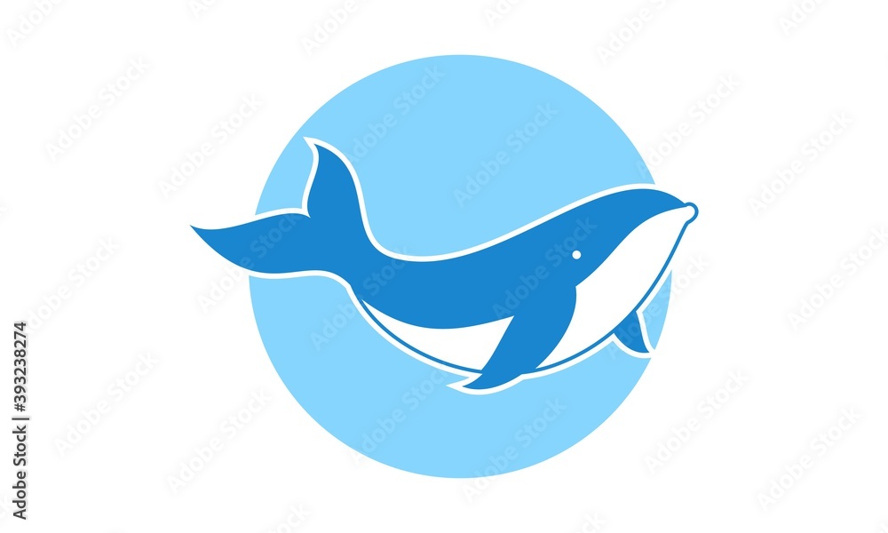 Big whale illustration vector icon Big whale illustration vector icon