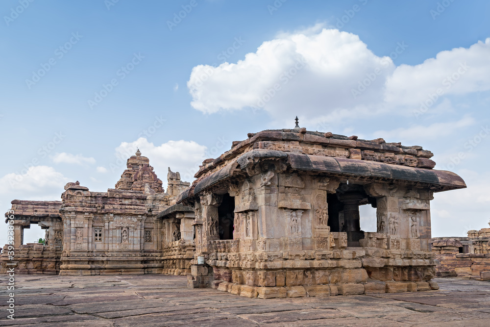 Virupaksha Temple, built by the Queen of Vikaramaditya II in about A.D.740 .