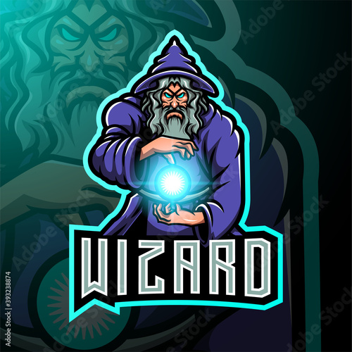Wizard esport mascot logo design