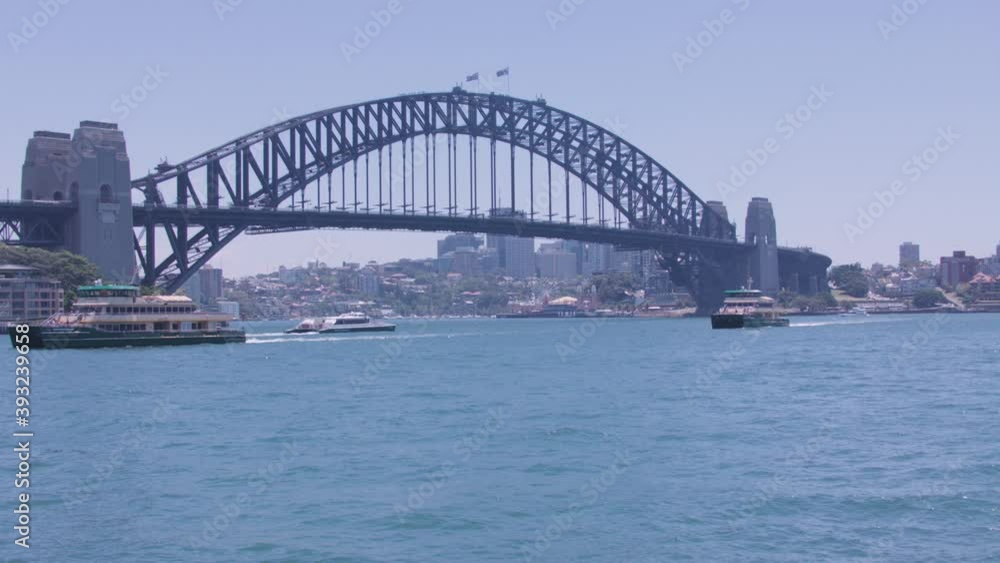 A beautiful view of the Sydney Harbour Bridge spanning the Sydney Harbor in Sydney Australia A beautiful view of the Sydney Harbour Bridge spanning the Sydney Harbor in Sydney Australia