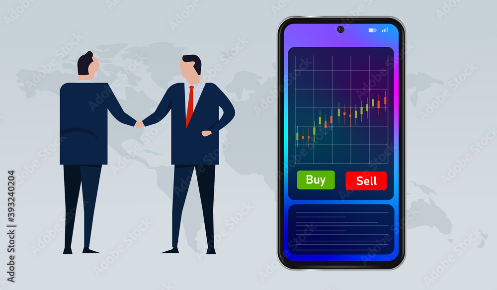 transaction deals buy and sell stocks mobile device smartphone transaction deals buy and sell stocks mobile device smartphone