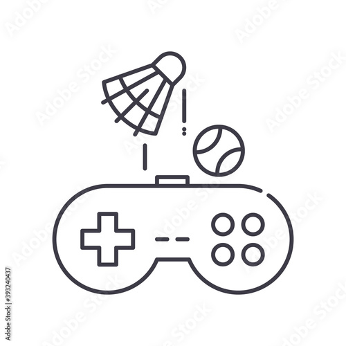 Sport game icon, linear isolated illustration, thin line vector, web design sign, outline concept symbol with editable stroke on white background.