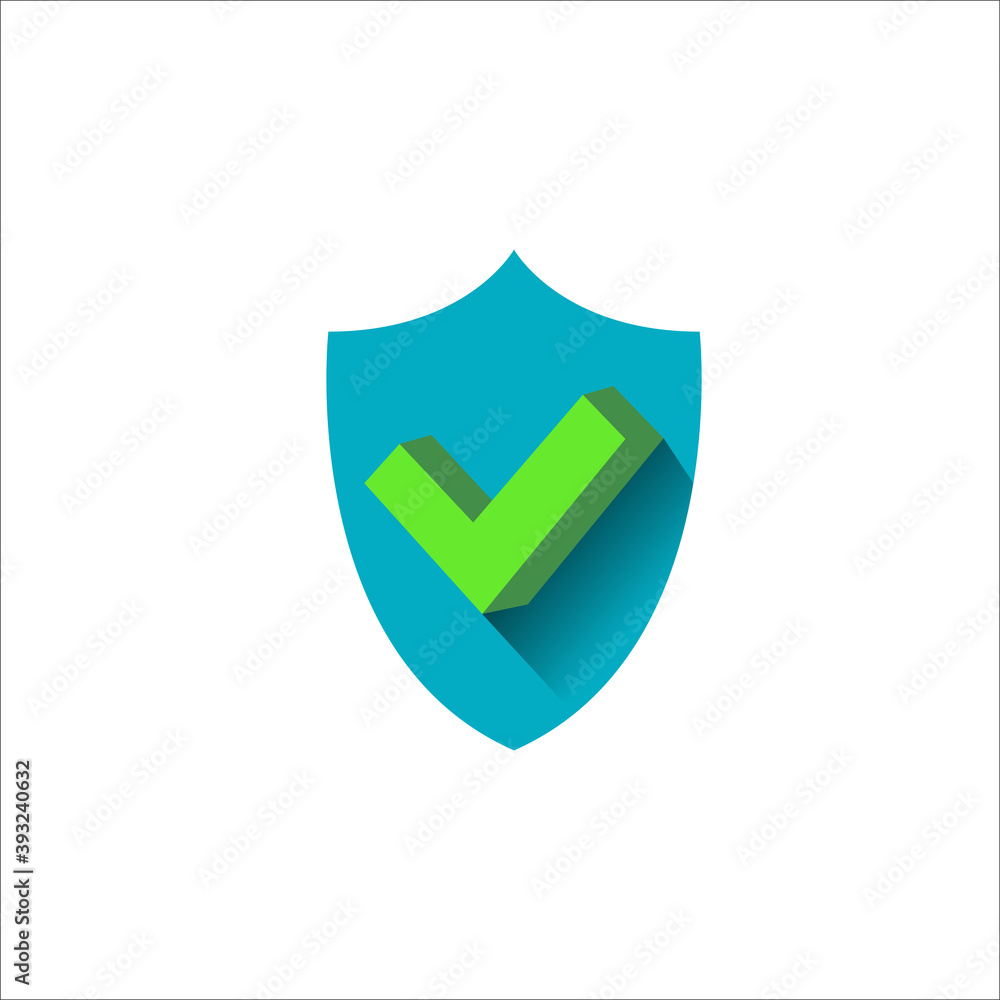 shield and check mark icon vector template shield and check mark icon vector template
