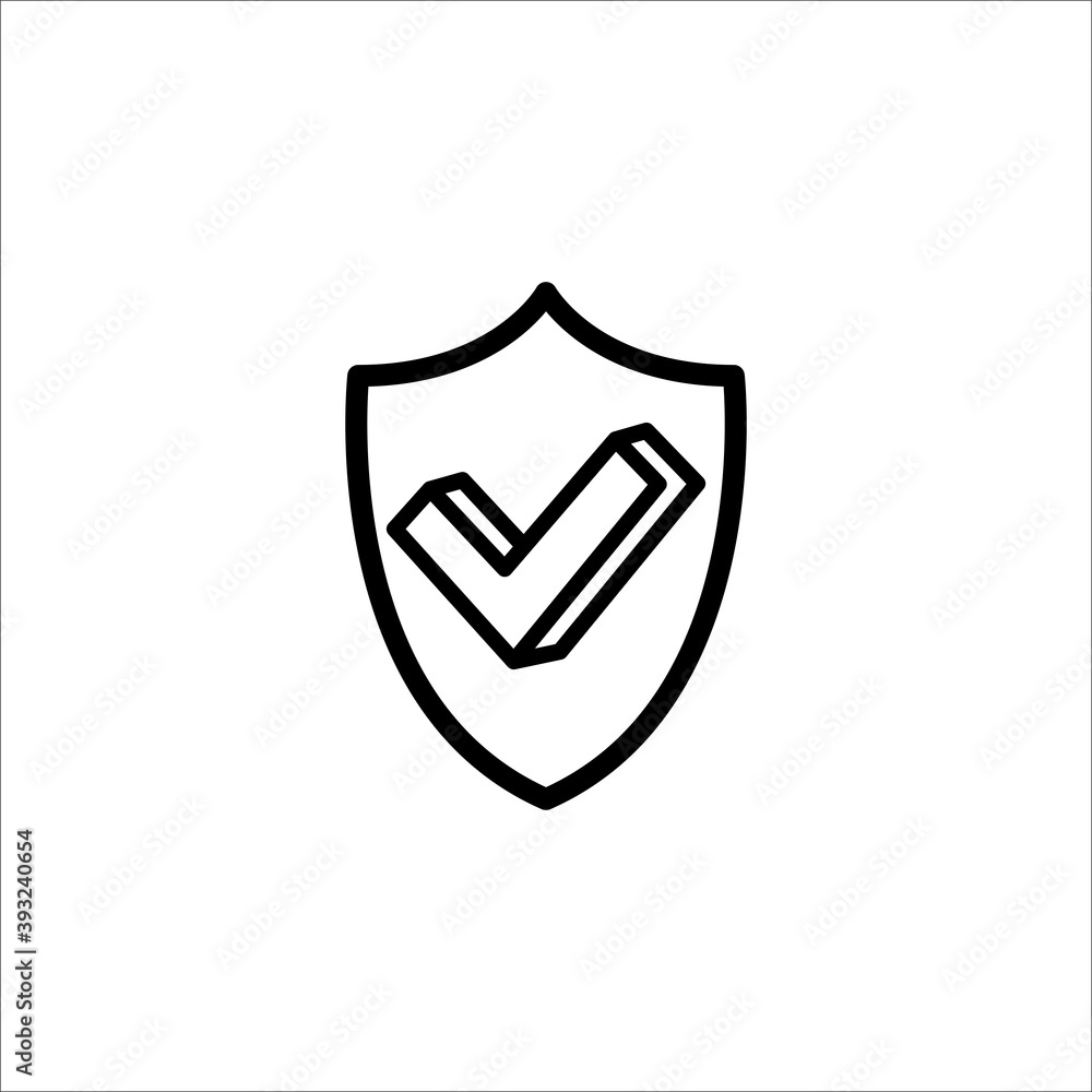 shield and check mark icon vector template shield and check mark icon vector template