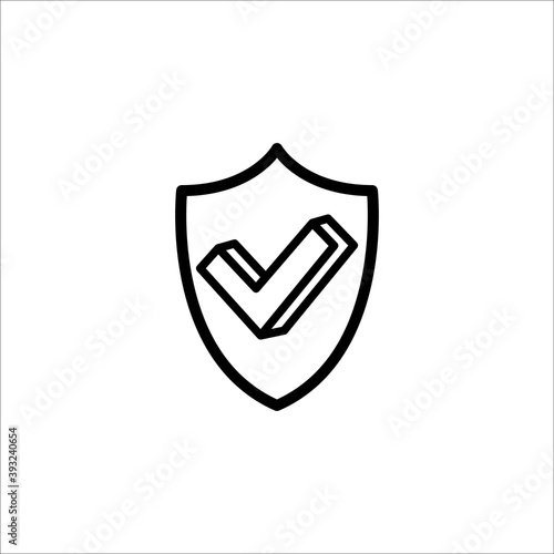Free Download shield and check mark icon vector template - GFXLoad