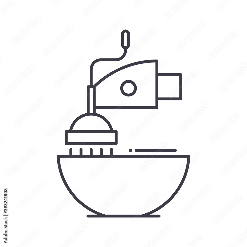 Spiral slicer icon, linear isolated illustration, thin line vector, web design sign, outline concept symbol with editable stroke on white background. Spiral slicer icon, linear isolated illustration, thin line vector, web design sign, outline concept symbol with editable stroke on white background.