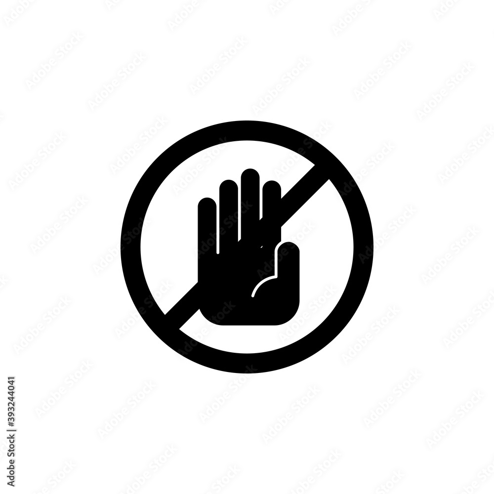 Stop icon vector. stop road sign. hand stop icon vector Stop icon vector. stop road sign. hand stop icon vector