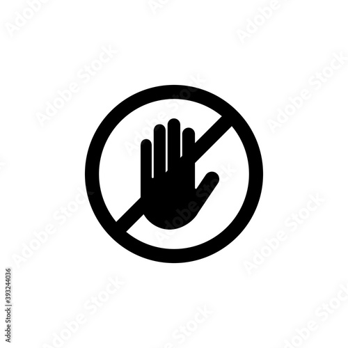 Stop icon vector. stop road sign. hand stop icon vector