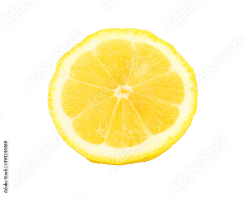 lemon slice, clipping path, isolated on a white background with clipping path