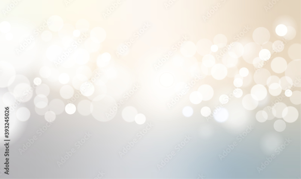 Bokeh silver gold and white background with texture. Bokeh colorful glows sparkle beautiful New year day concept. and used for background and display your product.