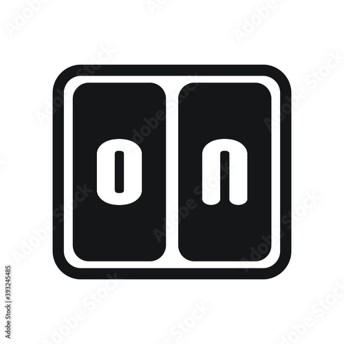 Icon vector graphic of power button on off, good for template