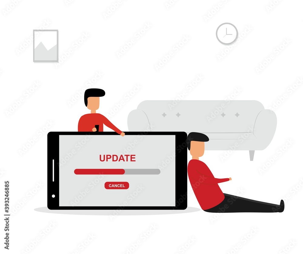 design about Update concept illustration