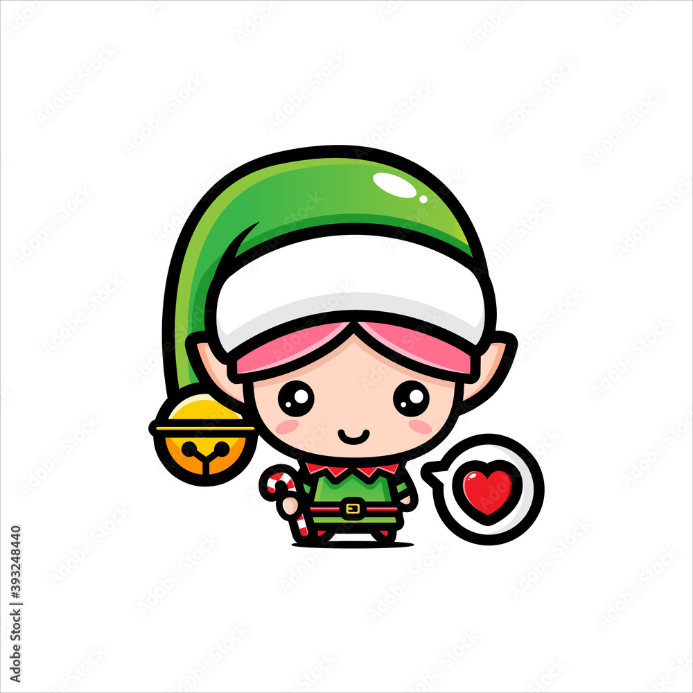 cute fairy character wearing santa costume cute fairy character wearing santa costume