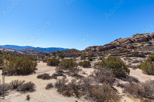 Landscape in California desert Vasquez Rocks sunny day