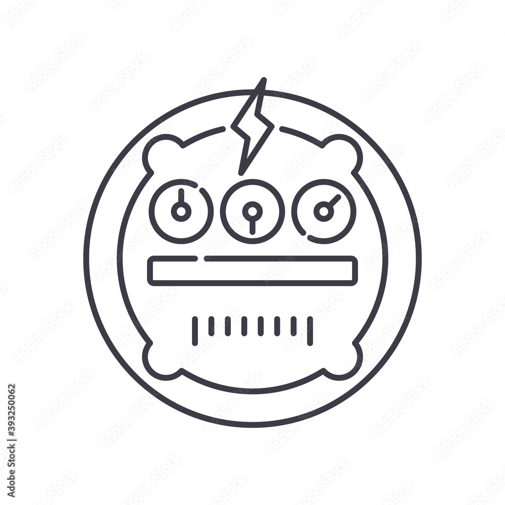Speedometer concept icon, linear isolated illustration, thin line vector, web design sign, outline concept symbol with editable stroke on white background. Speedometer concept icon, linear isolated illustration, thin line vector, web design sign, outline concept symbol with editable stroke on white background.