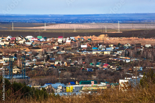 panoramic view of the small town