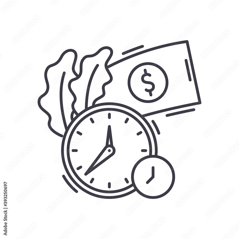 Timing concept icon, linear isolated illustration, thin line vector, web design sign, outline concept symbol with editable stroke on white background. Timing concept icon, linear isolated illustration, thin line vector, web design sign, outline concept symbol with editable stroke on white background.