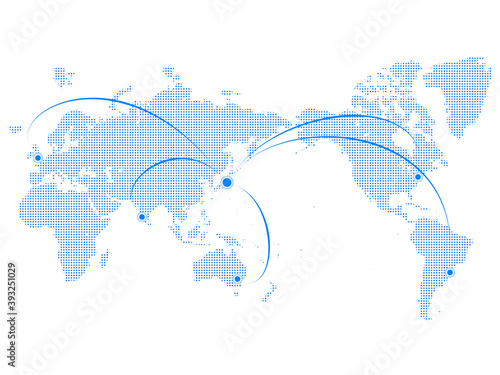 世界地図　地図　グローバル　地球　地球儀　ビジネス背景　大陸　日本地図
