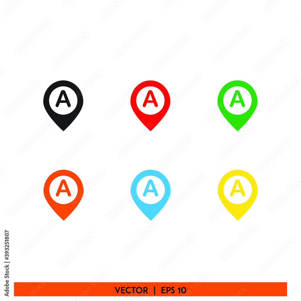 Icon vector graphic of check mark set, location pack, good for template web mobile Icon vector graphic of check mark set, location pack, good for template web mobile