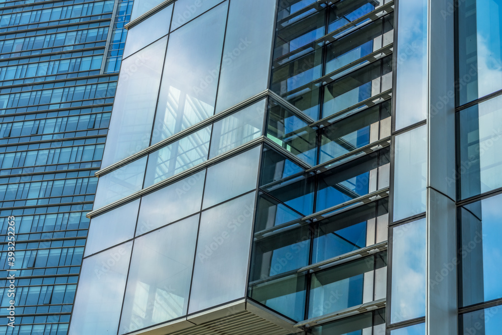 Close-Up of Modern Office Buildings in city of China. Close-Up of Modern Office Buildings in city of China.