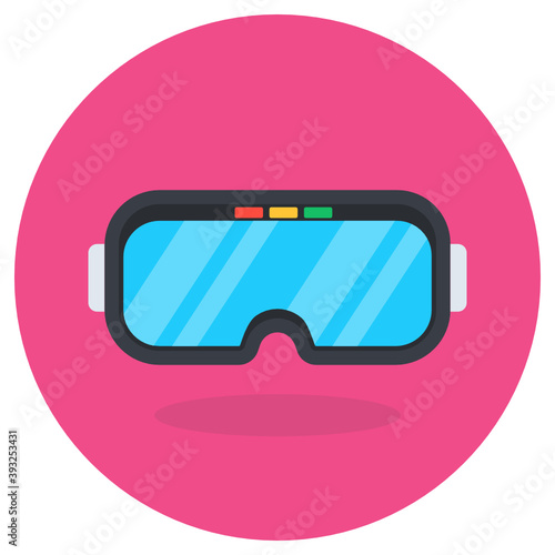 
Modern technology icon of 3d glasses in flat style 
