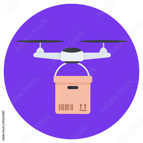 
Modern technology icon of drone delivery vector 
