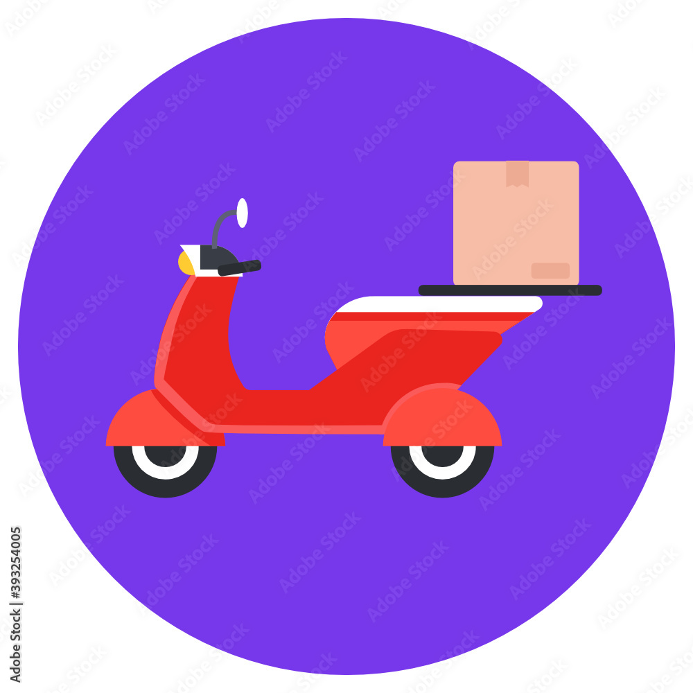 
Bike delivery icon in modern vector design
