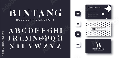 modern bold serif star font