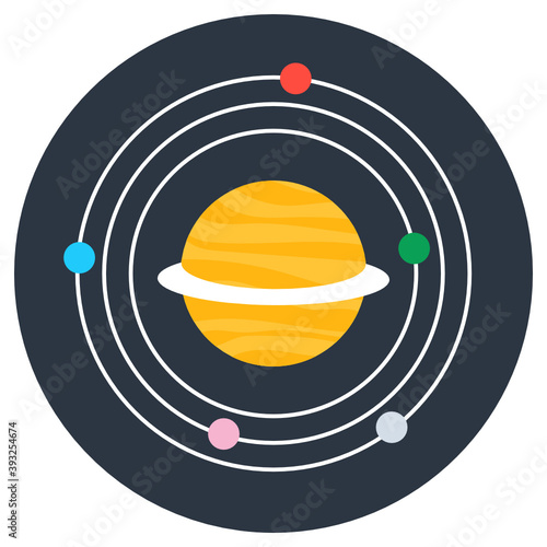 
Galaxy icon in flat vector 
