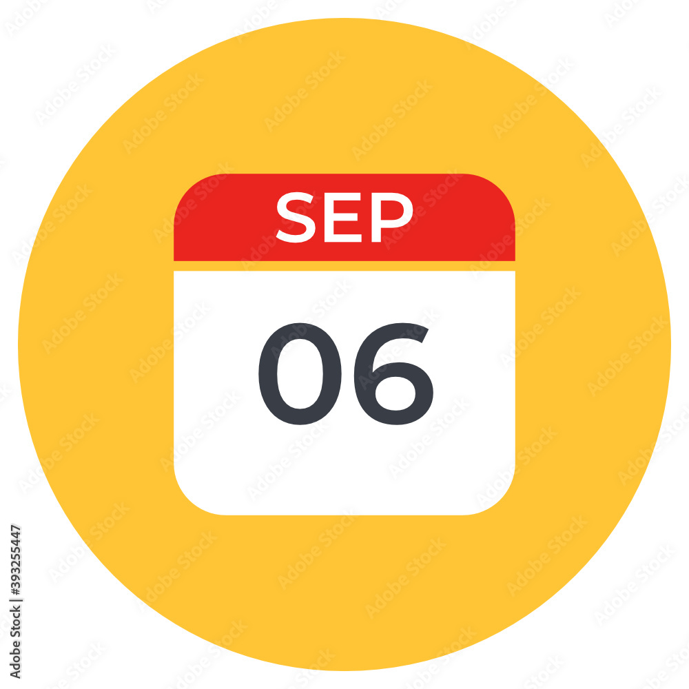 An icon of calendar in modern flat style, date
An icon of calendar in modern flat style, date