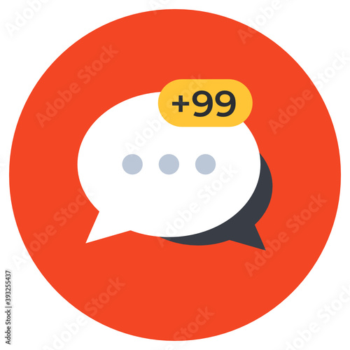 
Unread messages flat icon design

