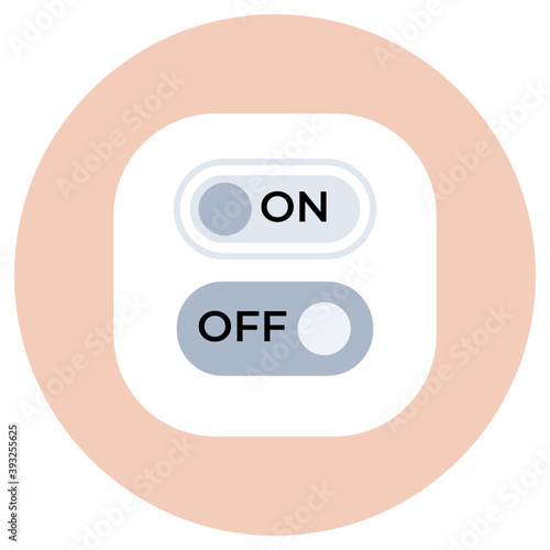 
Trendy flat design of toggle buttons
